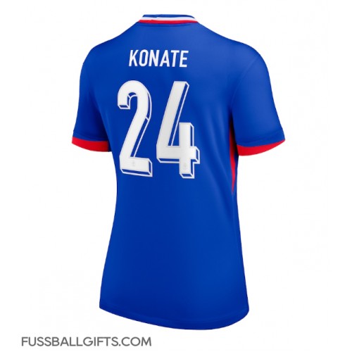 Frankreich Ibrahima Konate #24 Fußballbekleidung Heimtrikot Damen EM 2024 Kurzarm